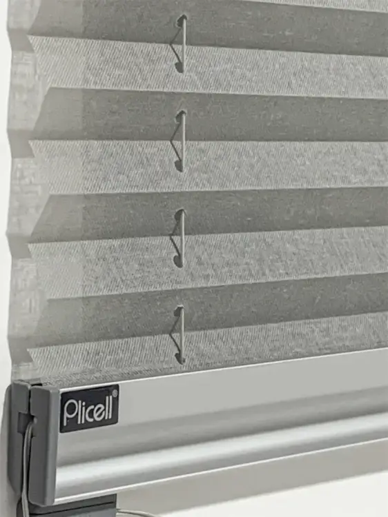 Gri Tül Plicell Cam Balkon Perdesi – Clover Serisi