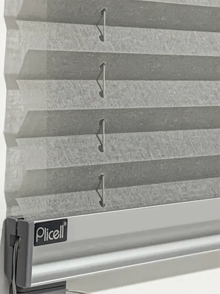 Gri Tül Plicell Cam Balkon Perdesi - Clover Serisi