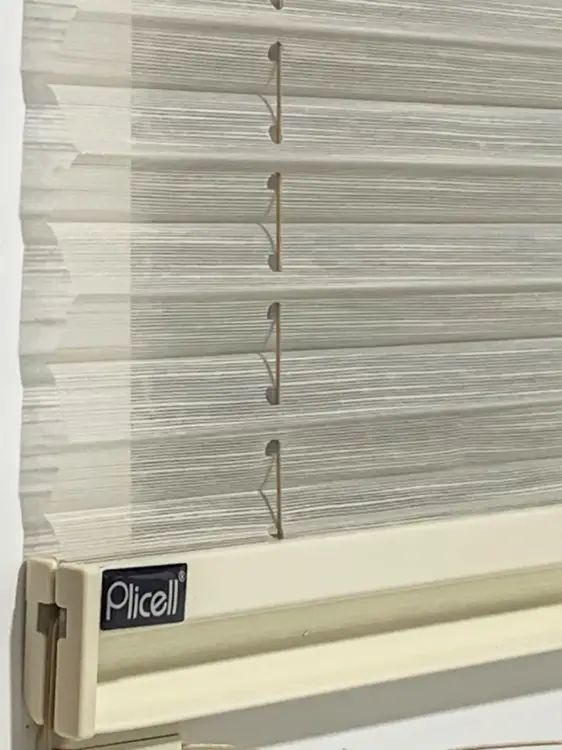 Krem Tül Plicell Cam Balkon Perdesi – Wındy Serisi