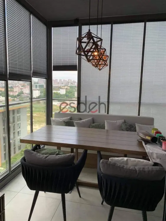 Koyu Gri Kahve Plicell Cam Balkon Perdesi – Kalın(Dutch)